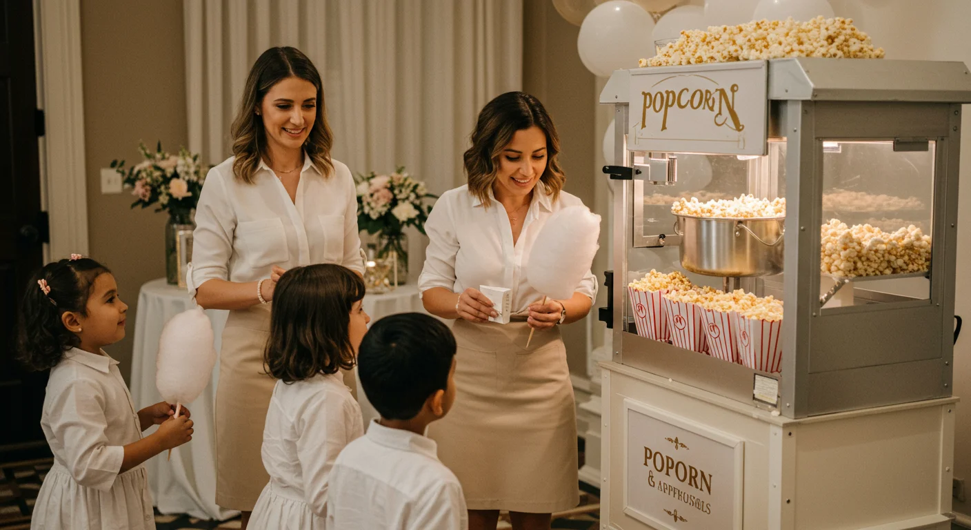 Popcorn-& Zuckerwatte-Stand für den süßen Genuss